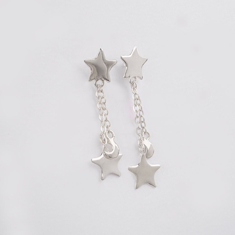 Star and crescent earrings