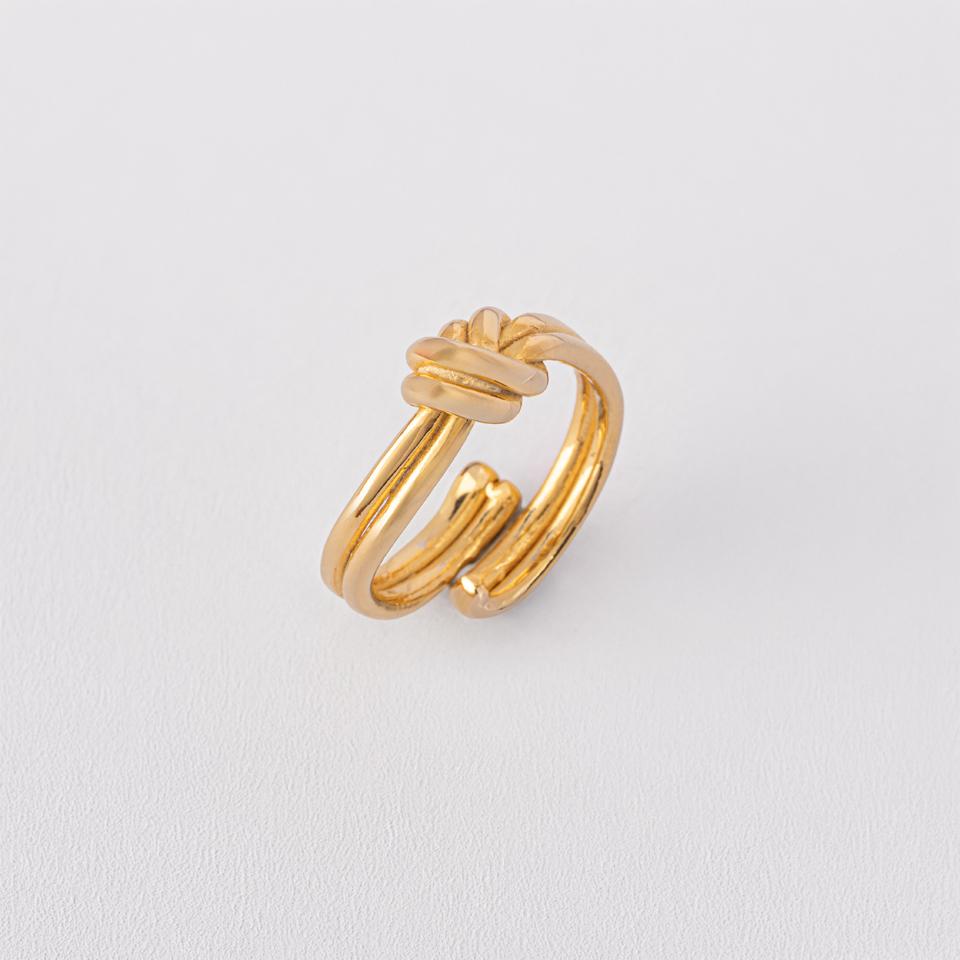 925 sterling silver ring 18k gold plated