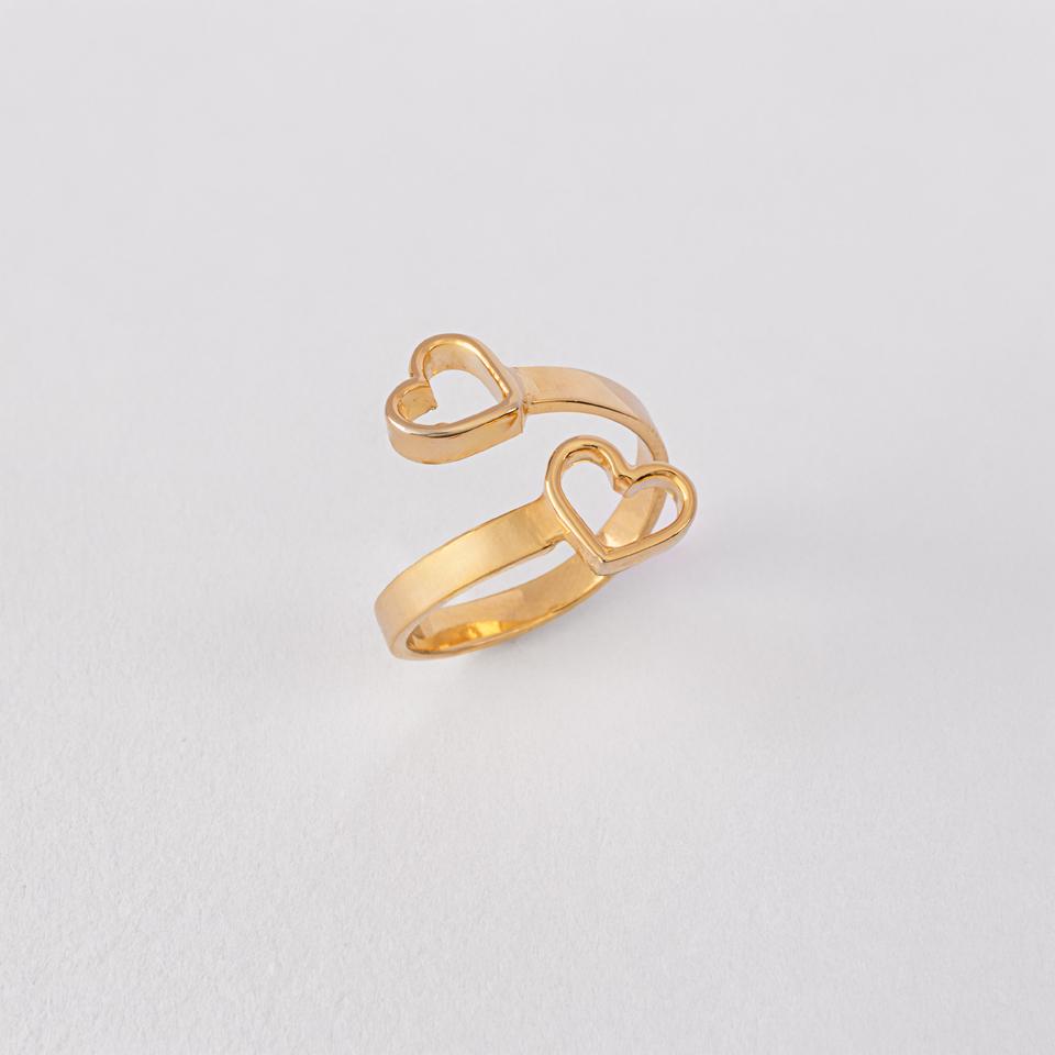 925 sterling silver ring 18k gold plated