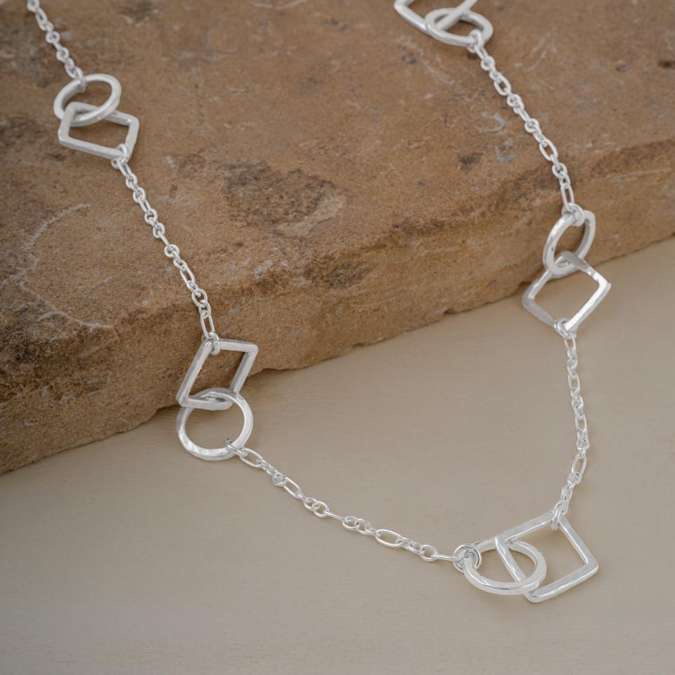 925 sterling silver necklace with texture