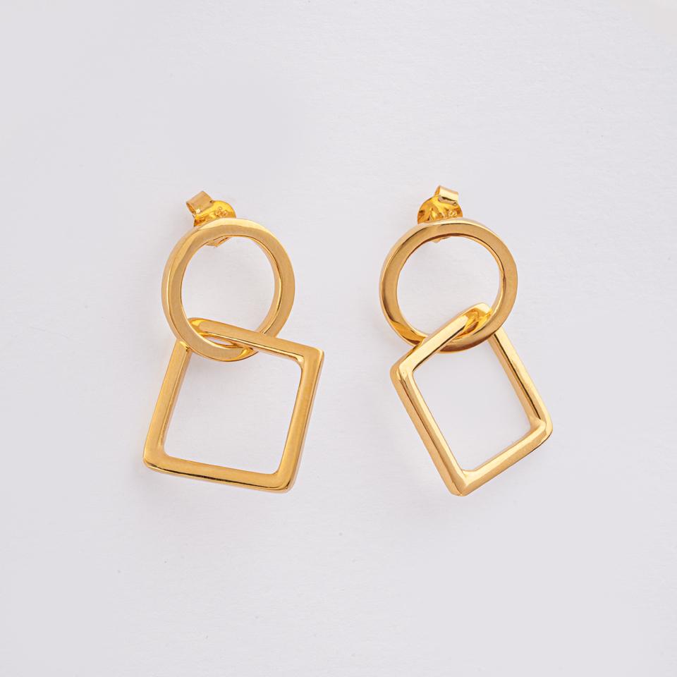 925 sterling silver earrings 18k gold plated