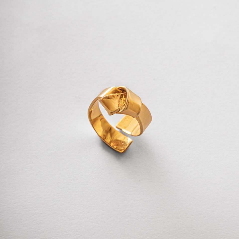 925 sterling silver ring 18k gold plated