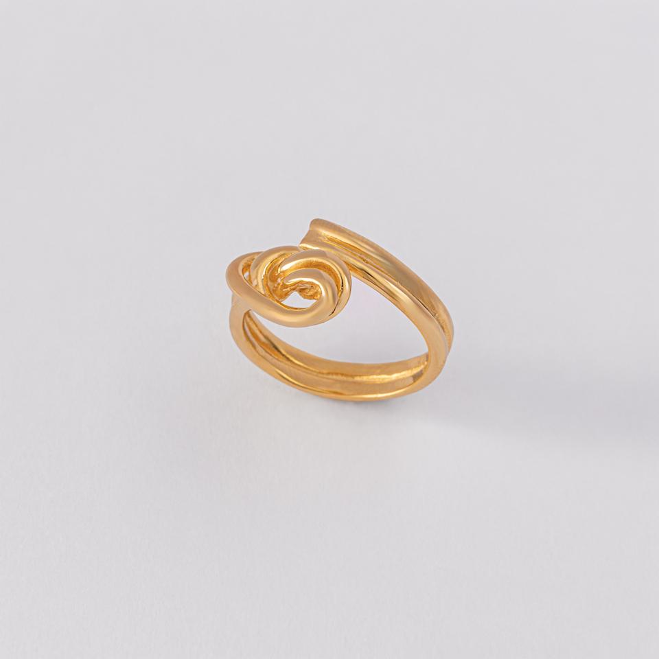 925 sterling silver ring 18k gold plated