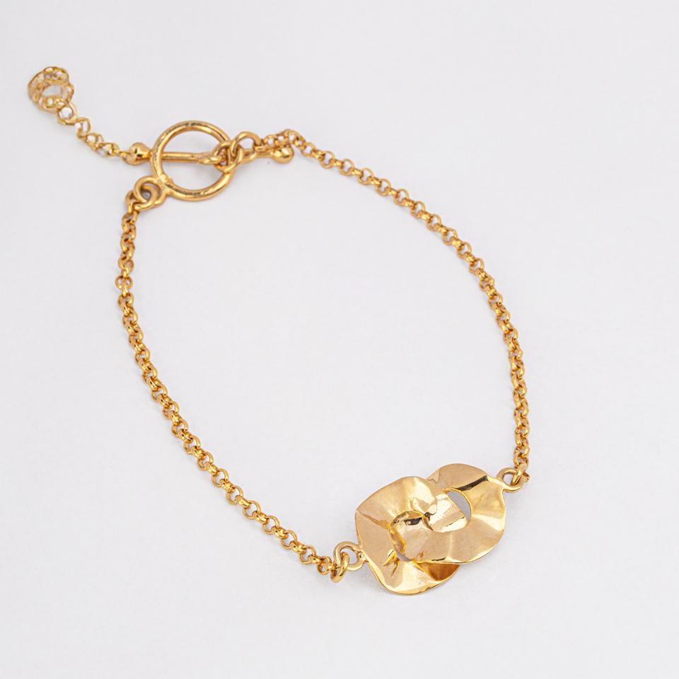 925 sterling silver bracelet 18k gold plated