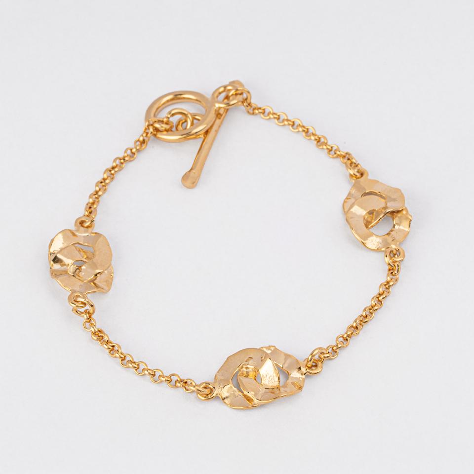 925 sterling silver bracelet 18k gold plated