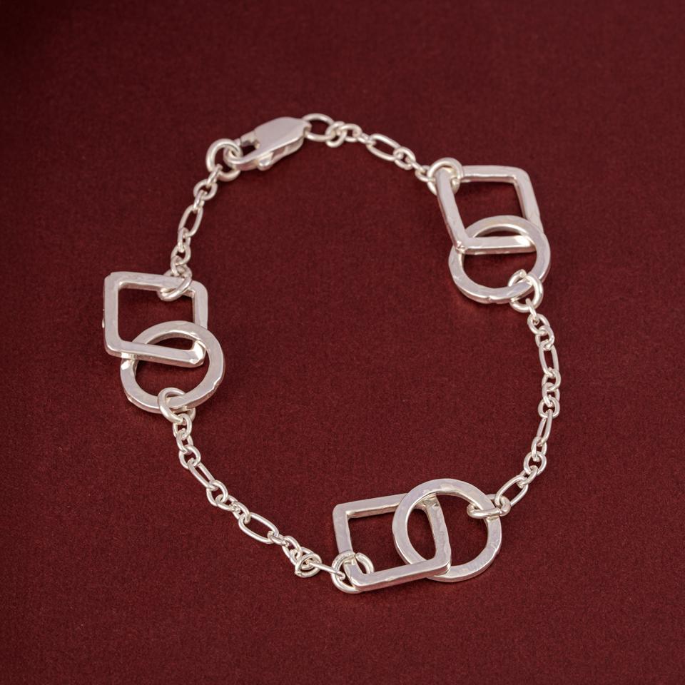 925 sterling silver bracelet with texture
