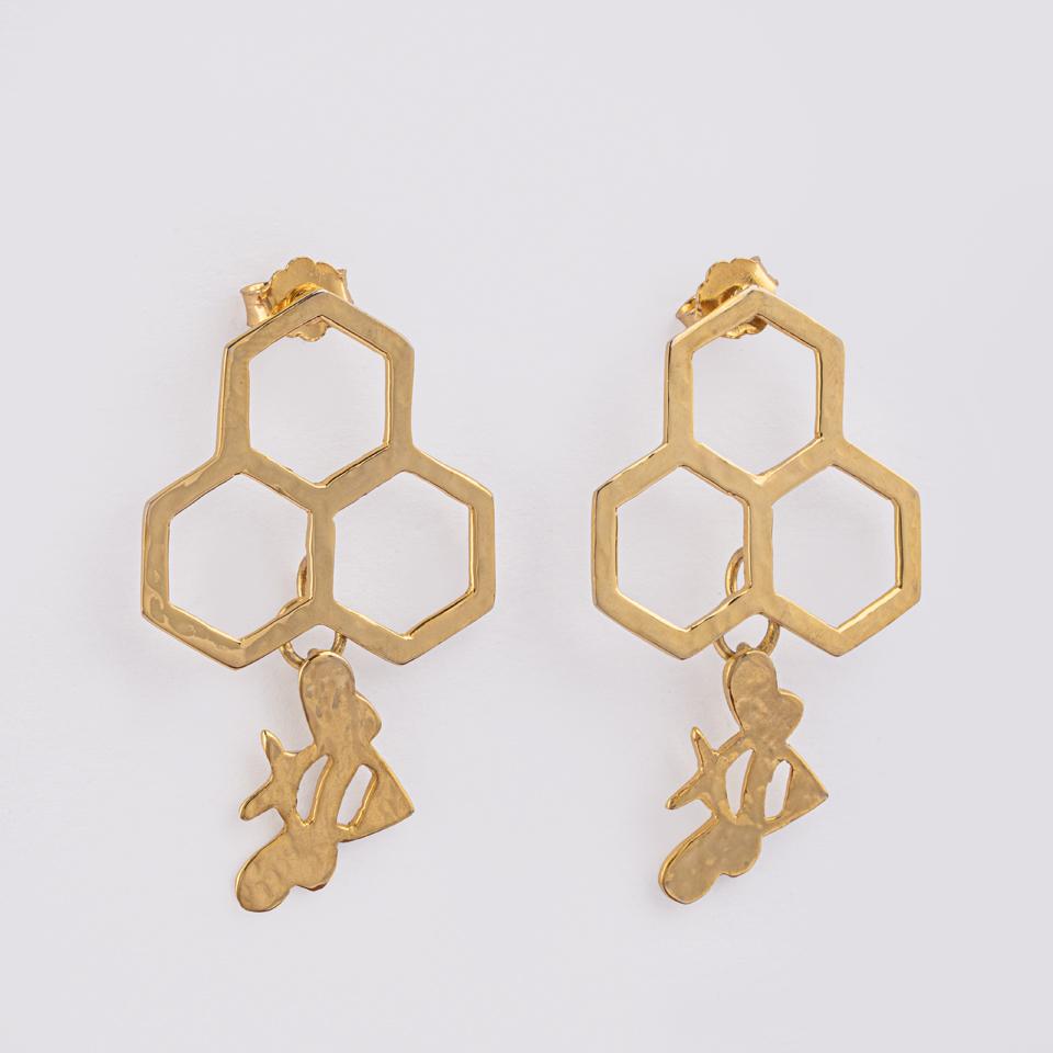 925 sterling silver earrings 18k gold plated