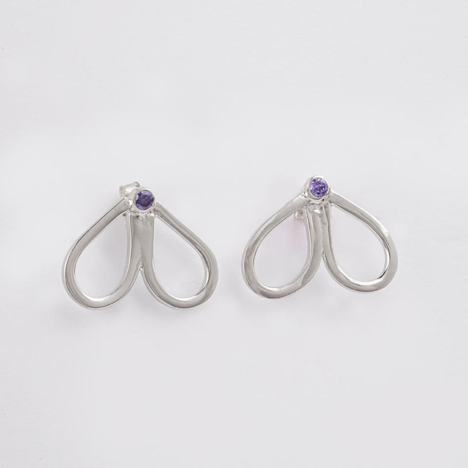 925 sterling silver earrings Zircon stones