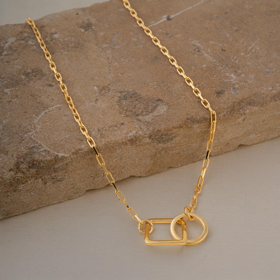 925 sterling silver necklace 18k gold plated